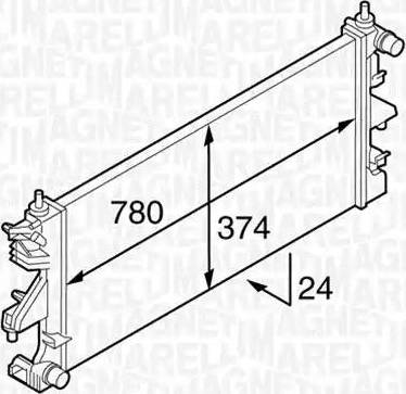 Magneti Marelli 350213127100 - Радіатор, охолодження двигуна autozip.com.ua