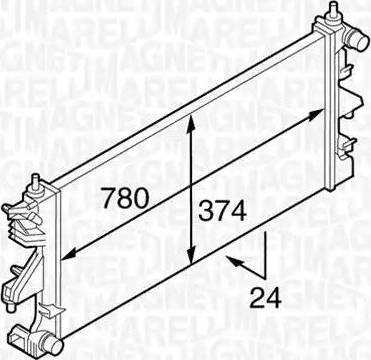 Magneti Marelli 350213127200 - Радіатор, охолодження двигуна autozip.com.ua