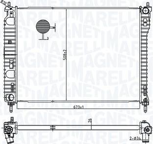 Magneti Marelli 350213179800 - Радіатор, охолодження двигуна autozip.com.ua