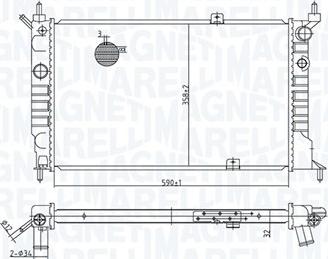 Magneti Marelli 350213175500 - Радіатор, охолодження двигуна autozip.com.ua