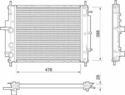 Magneti Marelli 350213175000 - Радіатор, охолодження двигуна autozip.com.ua