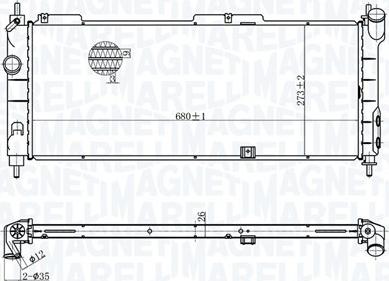 Magneti Marelli 350213175300 - Радіатор, охолодження двигуна autozip.com.ua