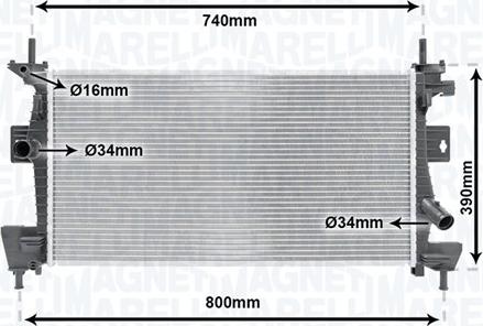 Magneti Marelli 350213170200 - Радіатор, охолодження двигуна autozip.com.ua