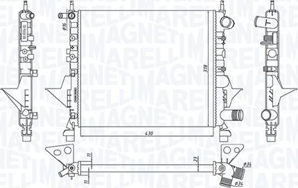 Magneti Marelli 350213171800 - Радіатор, охолодження двигуна autozip.com.ua