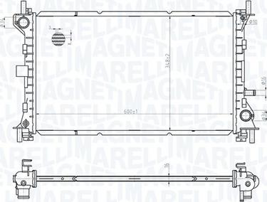 Magneti Marelli 350213178100 - Радіатор, охолодження двигуна autozip.com.ua