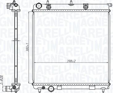 Magneti Marelli 350213173500 - Радіатор, охолодження двигуна autozip.com.ua