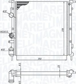 Magneti Marelli 350213172100 - Радіатор, охолодження двигуна autozip.com.ua