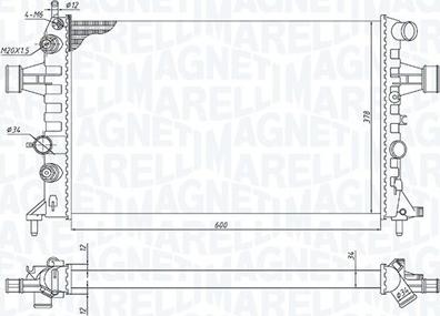 Magneti Marelli 350213172300 - Радіатор, охолодження двигуна autozip.com.ua