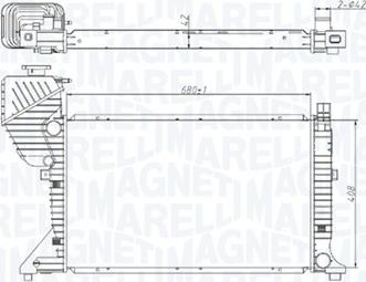 Magneti Marelli 350213177400 - Радіатор, охолодження двигуна autozip.com.ua