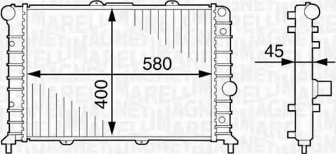 Magneti Marelli 350213897000 - Радіатор, охолодження двигуна autozip.com.ua