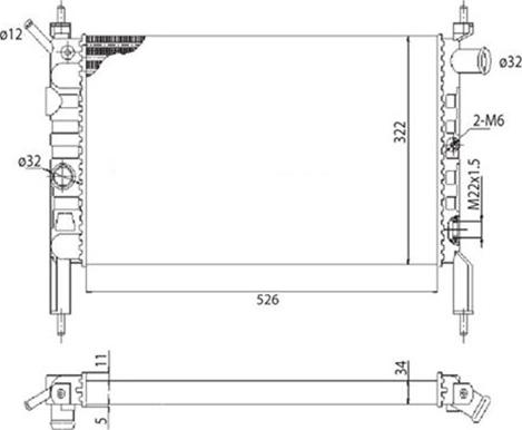 Magneti Marelli 350213831003 - Радіатор, охолодження двигуна autozip.com.ua