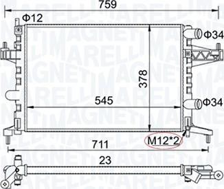 Magneti Marelli 350213829000 - Радіатор, охолодження двигуна autozip.com.ua