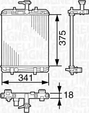 Magneti Marelli 350213390000 - Радіатор, охолодження двигуна autozip.com.ua