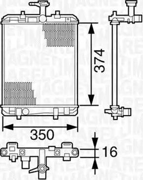 Magneti Marelli 350213392000 - Радіатор, охолодження двигуна autozip.com.ua