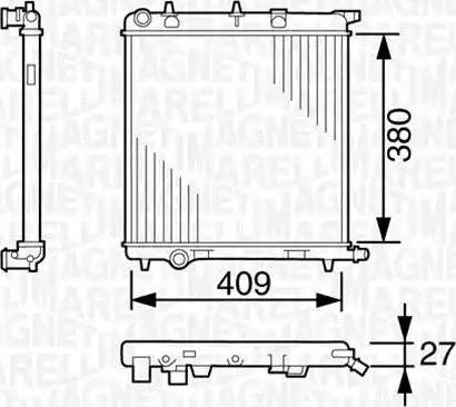 Magneti Marelli 350213389000 - Радіатор, охолодження двигуна autozip.com.ua