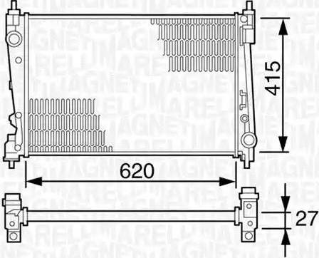 Magneti Marelli 350213386000 - Радіатор, охолодження двигуна autozip.com.ua