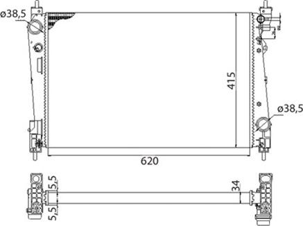 Magneti Marelli 350213386003 - Радіатор, охолодження двигуна autozip.com.ua