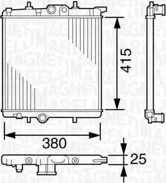 Magneti Marelli 350213388000 - Радіатор, охолодження двигуна autozip.com.ua