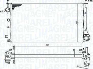 Magneti Marelli 350213382000 - Радіатор, охолодження двигуна autozip.com.ua