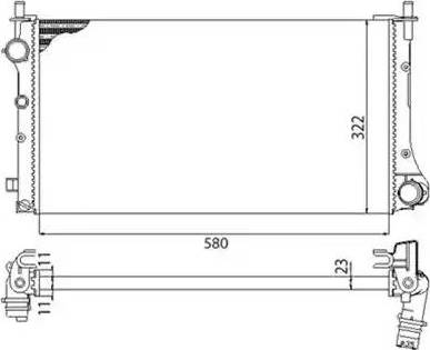 Magneti Marelli 350213382003 - Радіатор, охолодження двигуна autozip.com.ua