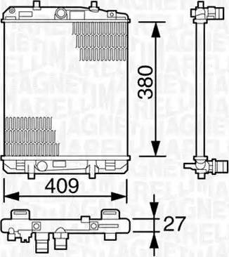 Magneti Marelli 350213387000 - Радіатор, охолодження двигуна autozip.com.ua