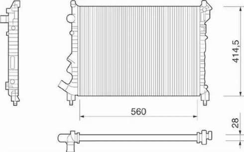 Magneti Marelli 350213254000 - Радіатор, охолодження двигуна autozip.com.ua