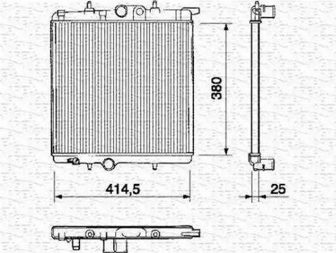 Magneti Marelli 350213250000 - Радіатор, охолодження двигуна autozip.com.ua