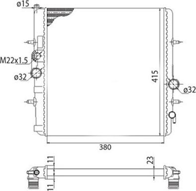 Magneti Marelli 350213250003 - Радіатор, охолодження двигуна autozip.com.ua