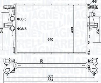 Magneti Marelli 350213204600 - Радіатор, охолодження двигуна autozip.com.ua