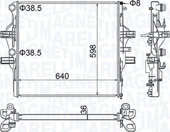 Magneti Marelli 350213204700 - Радіатор, охолодження двигуна autozip.com.ua