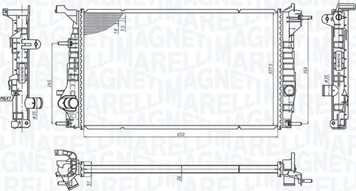 Magneti Marelli 350213200600 - Радіатор, охолодження двигуна autozip.com.ua