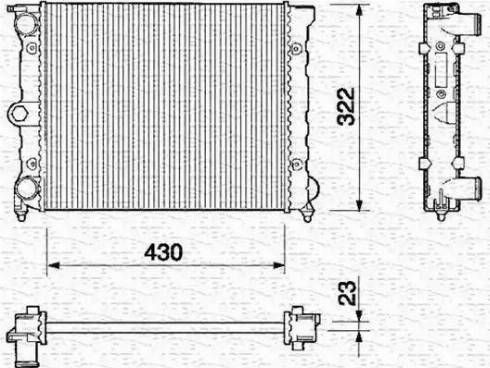 Magneti Marelli 350213201000 - Радіатор, охолодження двигуна autozip.com.ua