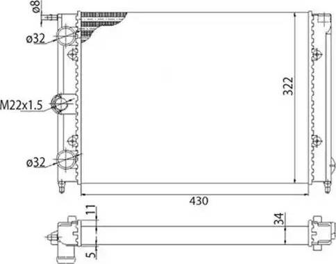 Magneti Marelli 350213201003 - Радіатор, охолодження двигуна autozip.com.ua