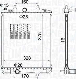 Magneti Marelli 350213203100 - Радіатор, охолодження двигуна autozip.com.ua