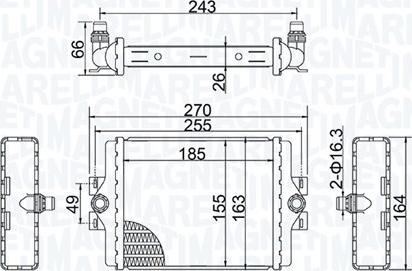 Magneti Marelli 350213202500 - Радіатор, охолодження двигуна autozip.com.ua
