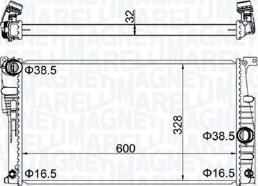 Magneti Marelli 350213202300 - Радіатор, охолодження двигуна autozip.com.ua