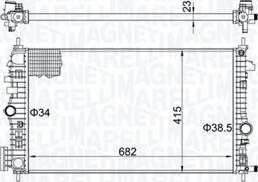 Magneti Marelli 350213207100 - Радіатор, охолодження двигуна autozip.com.ua