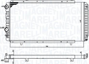 Magneti Marelli 350213707000 - Радіатор, охолодження двигуна autozip.com.ua