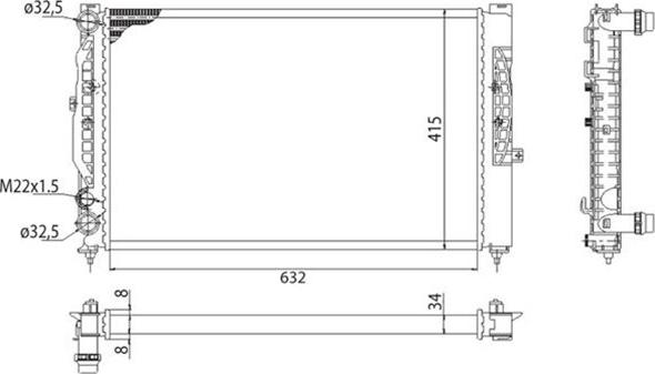 Magneti Marelli 350213712003 - Радіатор, охолодження двигуна autozip.com.ua