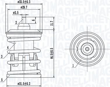 Magneti Marelli 352317005090 - Термостат, охолоджуюча рідина autozip.com.ua