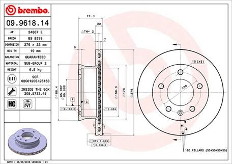 Magneti Marelli 360406098500 - Гальмівний диск autozip.com.ua