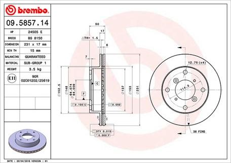 Magneti Marelli 360406046000 - Гальмівний диск autozip.com.ua