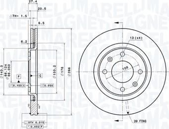 Magneti Marelli 360406017801 - Гальмівний диск autozip.com.ua