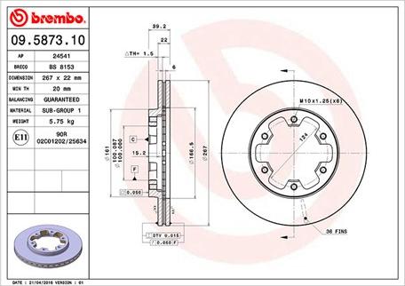 Magneti Marelli 360406034800 - Гальмівний диск autozip.com.ua