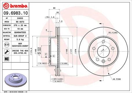 Magneti Marelli 360406032200 - Гальмівний диск autozip.com.ua