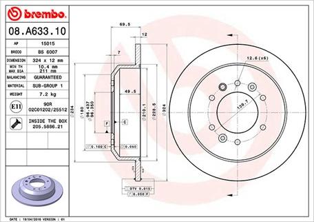 Magneti Marelli 360406116500 - Гальмівний диск autozip.com.ua