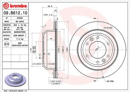 Magneti Marelli 360406125500 - Гальмівний диск autozip.com.ua