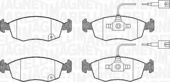 Magneti Marelli 363916060440 - Гальмівні колодки, дискові гальма autozip.com.ua