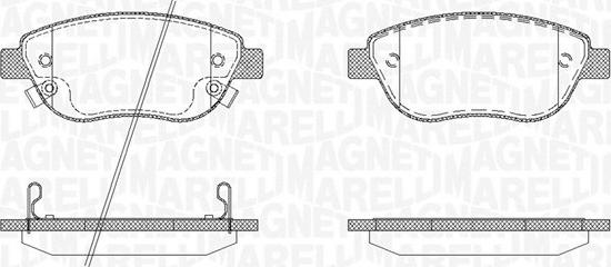 Magneti Marelli 363916060562 - Гальмівні колодки, дискові гальма autozip.com.ua