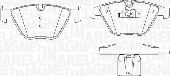 Magneti Marelli 363916060581 - Гальмівні колодки, дискові гальма autozip.com.ua